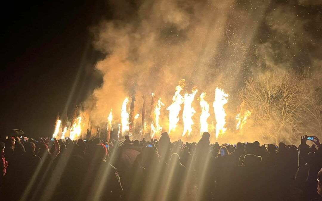 Weihnachtlicher Fackelbrand in Schweina